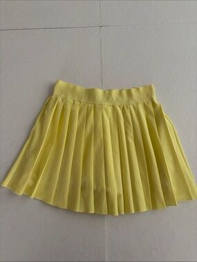 Pleated Yellow Women's Skort